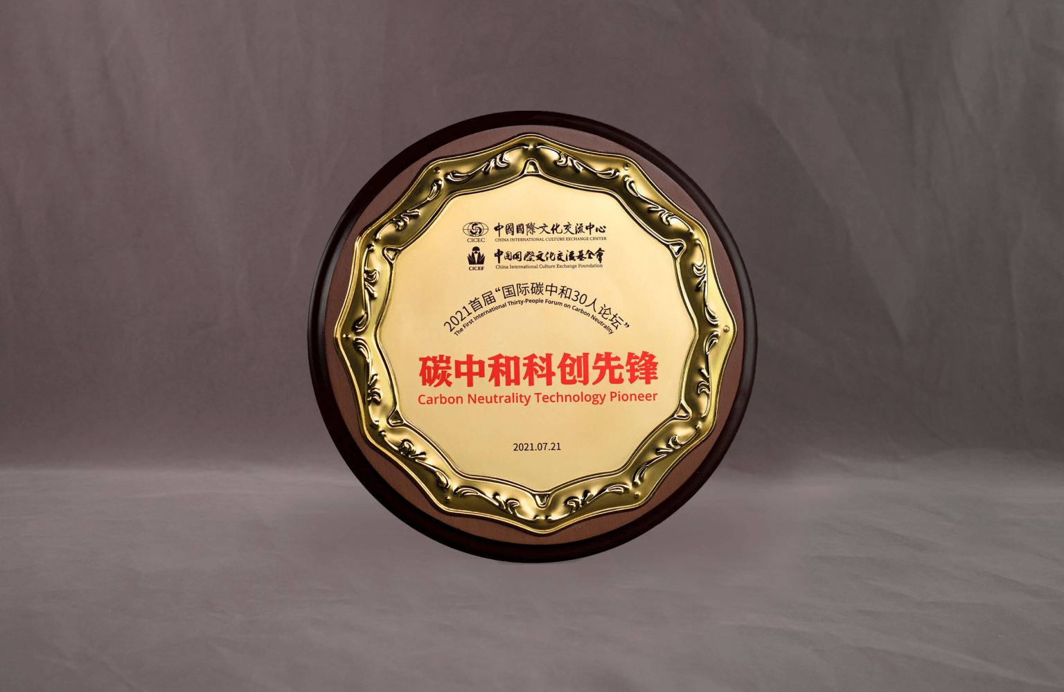 2021首届国际碳中和30人论坛碳中和科创先锋奖